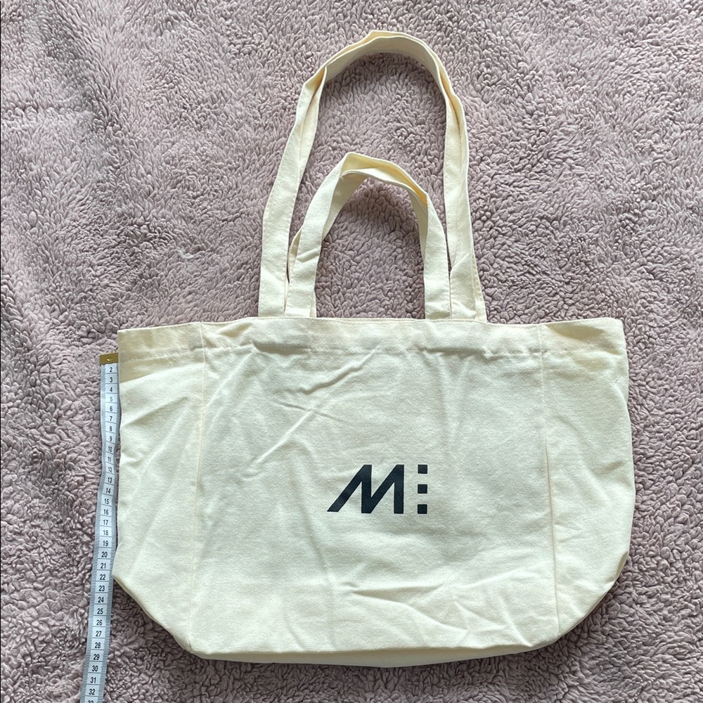Monos Cream Canvas Tote with Black Logo